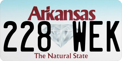AR license plate 228WEK