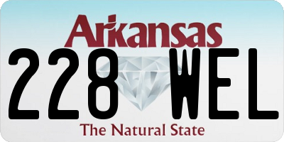 AR license plate 228WEL