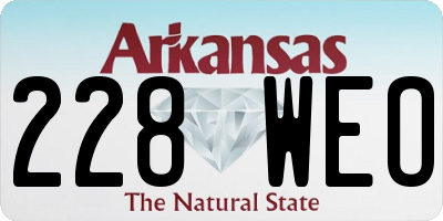 AR license plate 228WEO