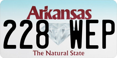 AR license plate 228WEP