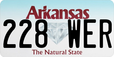 AR license plate 228WER