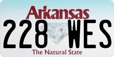 AR license plate 228WES