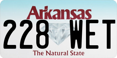 AR license plate 228WET