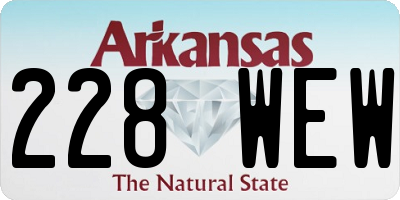 AR license plate 228WEW