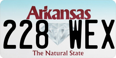 AR license plate 228WEX