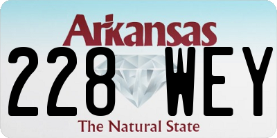 AR license plate 228WEY