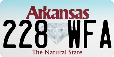 AR license plate 228WFA