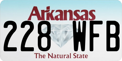 AR license plate 228WFB