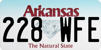 AR license plate 228WFE