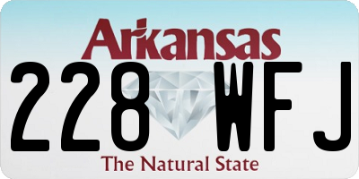AR license plate 228WFJ