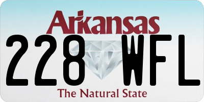 AR license plate 228WFL