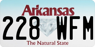 AR license plate 228WFM