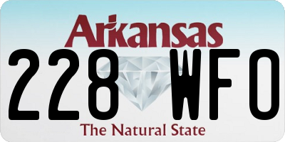 AR license plate 228WFO