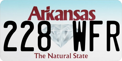 AR license plate 228WFR