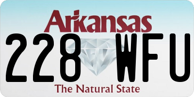 AR license plate 228WFU