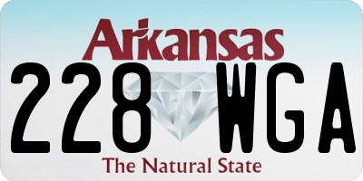 AR license plate 228WGA