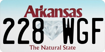 AR license plate 228WGF