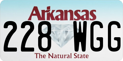 AR license plate 228WGG