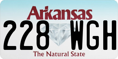AR license plate 228WGH