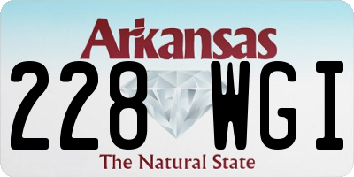 AR license plate 228WGI