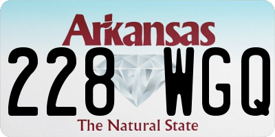 AR license plate 228WGQ