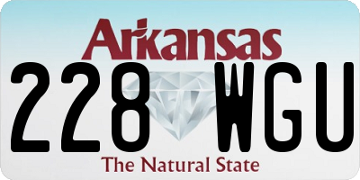 AR license plate 228WGU
