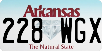 AR license plate 228WGX