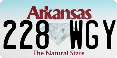 AR license plate 228WGY