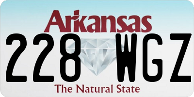AR license plate 228WGZ