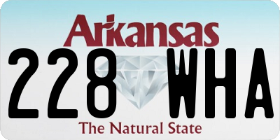 AR license plate 228WHA