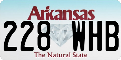AR license plate 228WHB