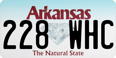 AR license plate 228WHC