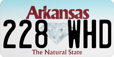 AR license plate 228WHD