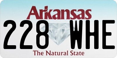 AR license plate 228WHE