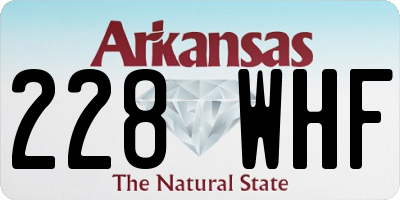 AR license plate 228WHF