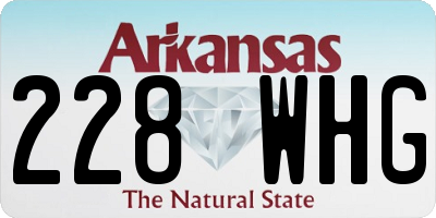 AR license plate 228WHG