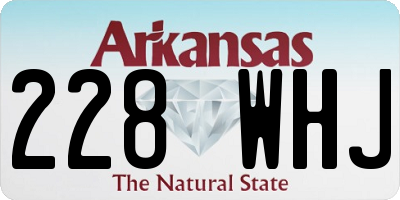 AR license plate 228WHJ