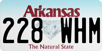 AR license plate 228WHM
