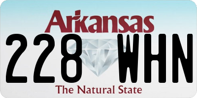 AR license plate 228WHN