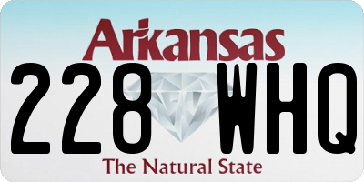 AR license plate 228WHQ