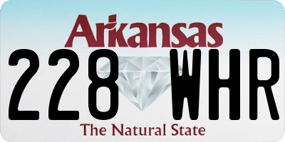 AR license plate 228WHR