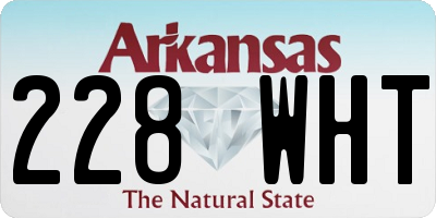 AR license plate 228WHT