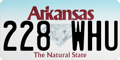 AR license plate 228WHU