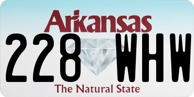 AR license plate 228WHW