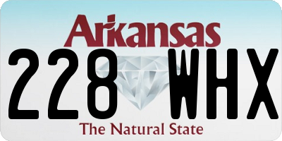 AR license plate 228WHX