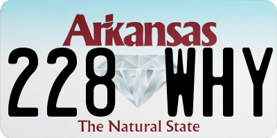 AR license plate 228WHY