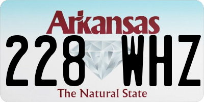 AR license plate 228WHZ