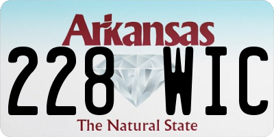 AR license plate 228WIC