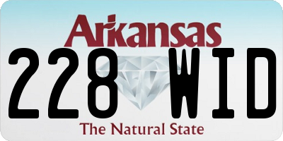 AR license plate 228WID