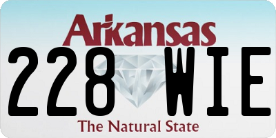 AR license plate 228WIE